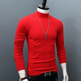 Men's Women's Slim Fit Mock Neck Shirts - Black - Skivvy - 6XL - Polyester - image 21