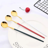6pcs Long Handle Ice Cream Soda Spoon - Silver - 6 PCS Spoon Set - Medium - Stainless Steel - image 6
