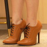Women's Vintage Style 5.5 Inch Ankle Boot - Black - Matte Boots - 15 B - PU Leather - image 10
