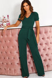 Women's Elegant Wide Leg Dress Pantsuit - Purple - Jumpsuit - XXXL - Polyester - image 15