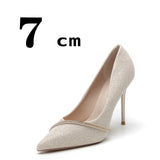 Women's Elegant Pointy High Heel Stilettos - Black - 1 / 7cm / Stilettos - 40 B - PU Leather - image 21