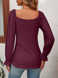 Women's Fashion A Line Drawstring Blouse - Green - Shirt - XXXL - Polyester - image 30