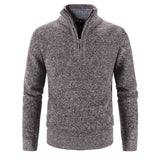 Men's Warm Fleece Thick Turtleneck - Blue - Sweater - Asian M - Polyester - image 2