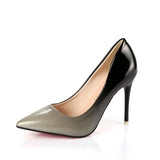 Women's Gradient Two Toned High Heels - Gray - 1 / 10cm Heels - 9 B - PU Leather - image 19