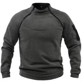 Men's Stand Collar Mock Neck Pullovers - Grey - Sweater - 4XL - Polyester - image 6