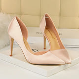 Women's Satin Wedding Party Stilettos - Blue - Party Pumps - 40 B - PU Leather - image 24