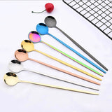 6pcs Long Handle Ice Cream Soda Spoon - Silver - 6 PCS Spoon Set - Medium - Stainless Steel - image 4