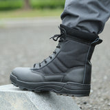 Men's Tactical Military Desert Hiking Boots - Black - Hiking Boots - 46 B - PU Leather - image 2