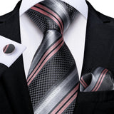 Men's 3 Pcs Premium Silk Tie Sets - MJ-7744 - One Size - Silk/Polyester - image 7