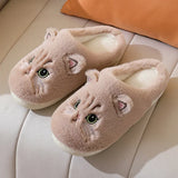 Women's Cute Cozy Cartoon Cat Slippers - Black - Cat Slippers - 46-47 - Plush - image 7