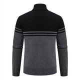 Men's Slim Mock Neck Zip Up Cardigans - Navy - 1 / 8958 / Sweater - XXXL - Polyester - image 14