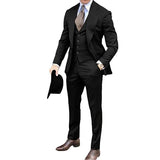 Men's Fashion Formal Wedding Tuxedos 3Pc - Royal Blue - 3 Pcs Suit - 6XL - Polyester - image 37