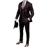 Funki Buys | Suits | Men's Fashion Formal Wedding Tuxedos 3Pc