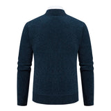 Men's Casual Stand Up Collar Cardigans - Dark Grey - 1 / 8938 / Cardigan Sweater - XXXL - Polyester - image 17