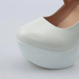 Women's Flower Buckle Mary Janes Heels - Black - 1 / 13cm Heel - 43 B - PU Leather - image 10