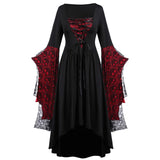 Women's Long Medieval Cosplay Dress - Red - A / Dress - 5XL - Polyester - image 13