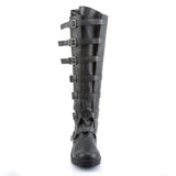 Women MidCalf Low Heel Buckle Strap Boot - Black - Buckle Boots - 48 B - PU Leather - image 5