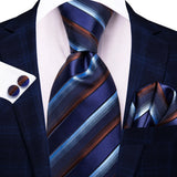 Men's 3 Pcs Elegant Wedding Tie Sets - N-3929 - One Size - Silk/Polyester - image 2