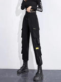 Women's Retro Streetwear Cargo Pants - Black - 1 / Cargo Pants - 5XL - Polyester - image 25
