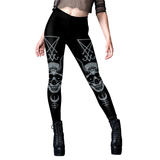 Women's Dark Grunge Gothic Punk Legging - Black - 1 / B230-1140 / Leggings - XL - Polyester - image 4