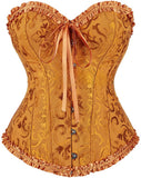 Women's Pretty Overbust Corset Bustier - Gold - 819 / Front Clip / Corset - 7XL - Polyester - image 8