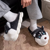 Unisex Alaskan Dog Slippers - Dark Gray - Slipper - 44-45 - Plush - image 5