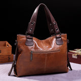 Handbags Women's Fashion Shoulder Bag - Olive - Handbag - Medium - PU Leather - image 12