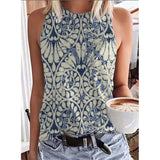 Women's Paisley 3D Print Retro Tank Tops - Light Blue - 1 / FKF66F20231414A - 5XL - Polyester - image 5
