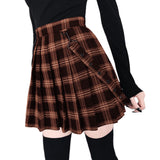 Women's Gothic Suspender Mini Skirt Plaid - Auburn - Mini Skirt - 5XL - Polyester - image 2