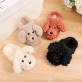 Women's Fluffy Cartoon Dog Fur Slippers - Beige - Dog Slippers - XXL - Plush - image 44