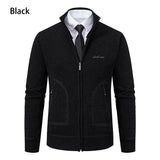 Men's Casual Stand Up Collar Cardigans - Dark Grey - 1 / 8938 / Cardigan Sweater - XXXL - Polyester - image 33