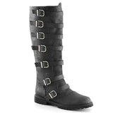 Women MidCalf Low Heel Buckle Strap Boot - Black - Buckle Boots - 48 B - PU Leather - image 11