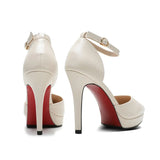 Women's Buckle Strap Formal Dress Shoes - Apricot - 1 / Matte / Shoes - 42 B - PU Leather - image 6