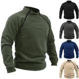 Men's Stand Collar Mock Neck Pullovers - Black - Sweater - 4XL - Polyester - image 14