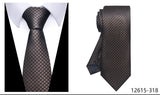 Men's Classic Wedding Business Suit Ties - Gray - 301 - One Size - Polyester - image 23