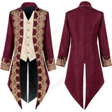Women's Men's Steampunk Victorian Coat - Red - Jacket - XXXL - Polyester - image 28