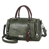 Handbags Women's Fashion Boston Bag - Green - Handbag - Medium - PU Leather - image 4