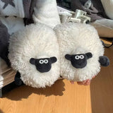 Unisex Cute Sheep Slippers - White - Sheep Slippers - 36-37 - Plush - image 4