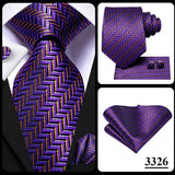 Men's 3 Pcs Purple Silk Wedding Tie Sets - Purple - 3148 - One Size - Silk - image 20