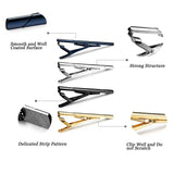 Men's Classic 14K Copper Tie Clips - 4 pcs - Tie Clip Set - Small - Copper - image 2