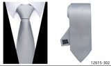 Men's Classic Wedding Business Suit Ties - Gray - 301 - One Size - Polyester - image 10