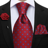 Funki Buys | Neckties | Men's 3 Pcs Tie Hanky Corsage Sets