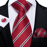Men's 3 Pcs Premium Silk Tie Sets - MJ-7878 - One Size - Silk/Polyester - image 9