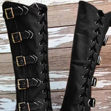 Men's Women's LARP Leather Leg Armor - Black - Leather Leg Armor - One Size - PU Leather - image 4
