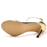 Women's High Strappy Party Prom Stilettos - Gold - Stiletto Sandal - 11 B - PU Leather - image 21