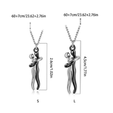 Hugging Couple Necklace Large - Silver - Hug Necklace - Large - Alloy - image 14