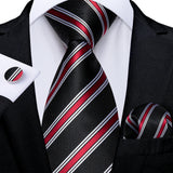 Men's 3 Pcs Premium Silk Tie Sets - MJ-7739 - One Size - Silk/Polyester - image 12