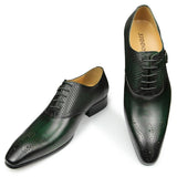 Men's Luxury Leather Brogue Dress Shoe - Auburn - Men's Dress Shoe - 48 B - Genuine Leather - image 26