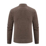 Men's Casual Stand Up Collar Cardigans - Dark Grey - 1 / 8938 / Cardigan Sweater - XXXL - Polyester - image 14
