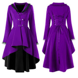 Women's Vintage Gothic Jacket Dress - Black/Red - 1 / Jacket Dress - 5XL - Polyester - image 9